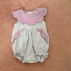 Trotter Street Striped Purple and White Bubble